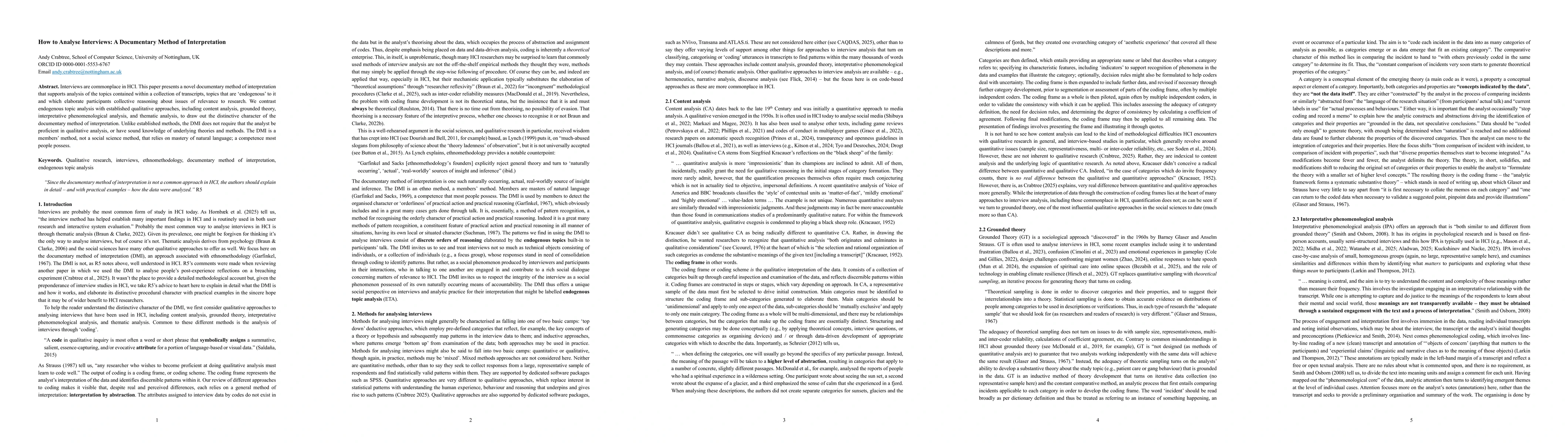 Thumbnail for How to Analyse Interviews: A Documentary Method of Interpretation