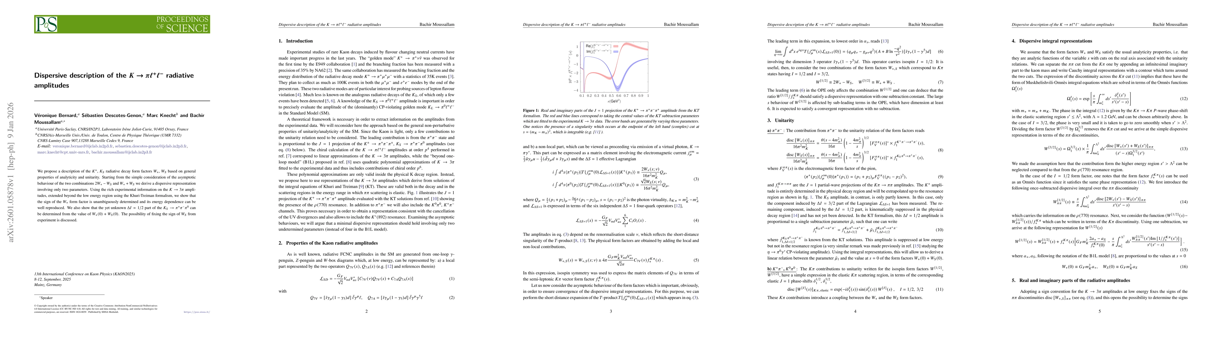 Thumbnail for Dispersive description of the $K \to π\ell^+ \ell^-$ radiative amplitudes