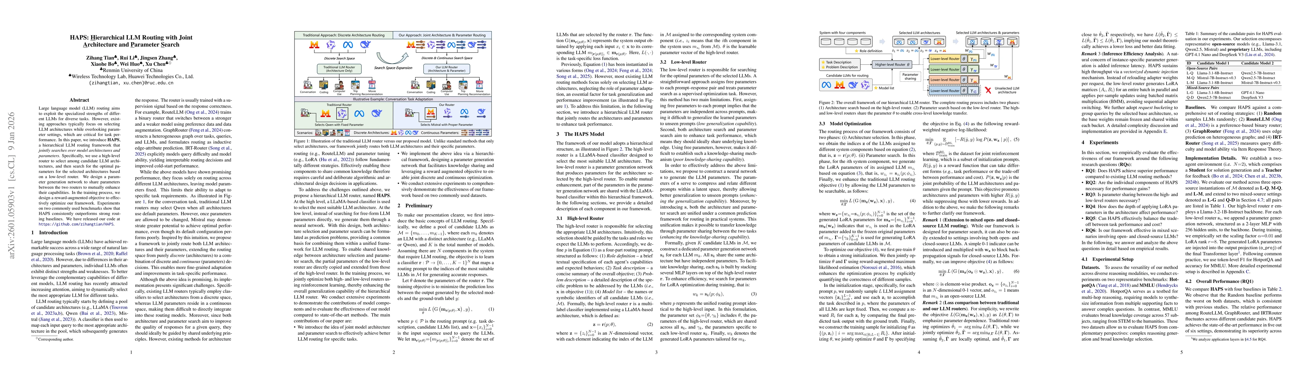 Thumbnail for HAPS: Hierarchical LLM Routing with Joint Architecture and Parameter Search