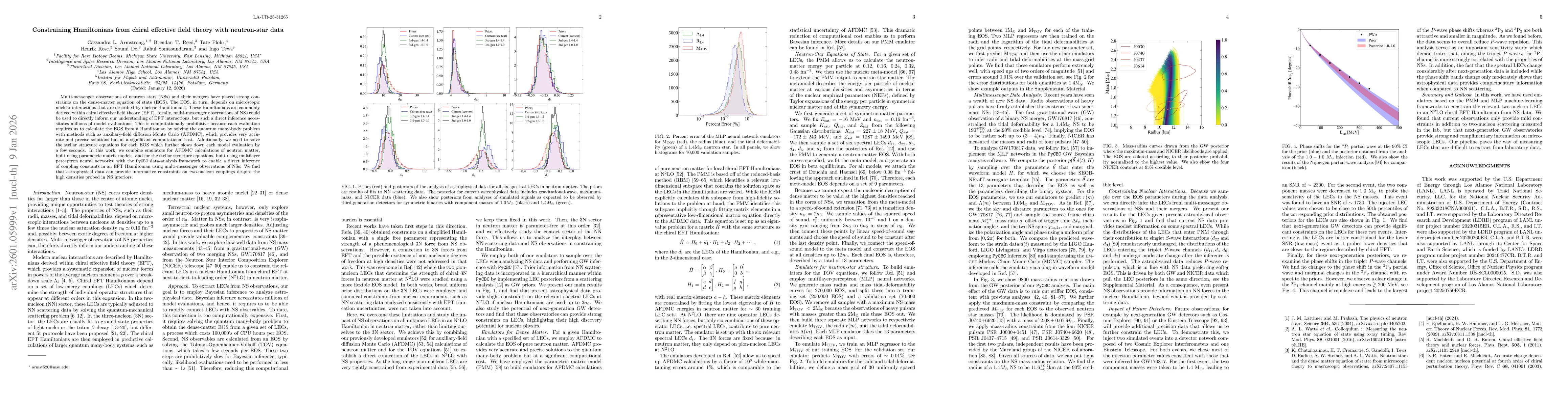 Thumbnail for Constraining Hamiltonians from chiral effective field theory with neutron-star data