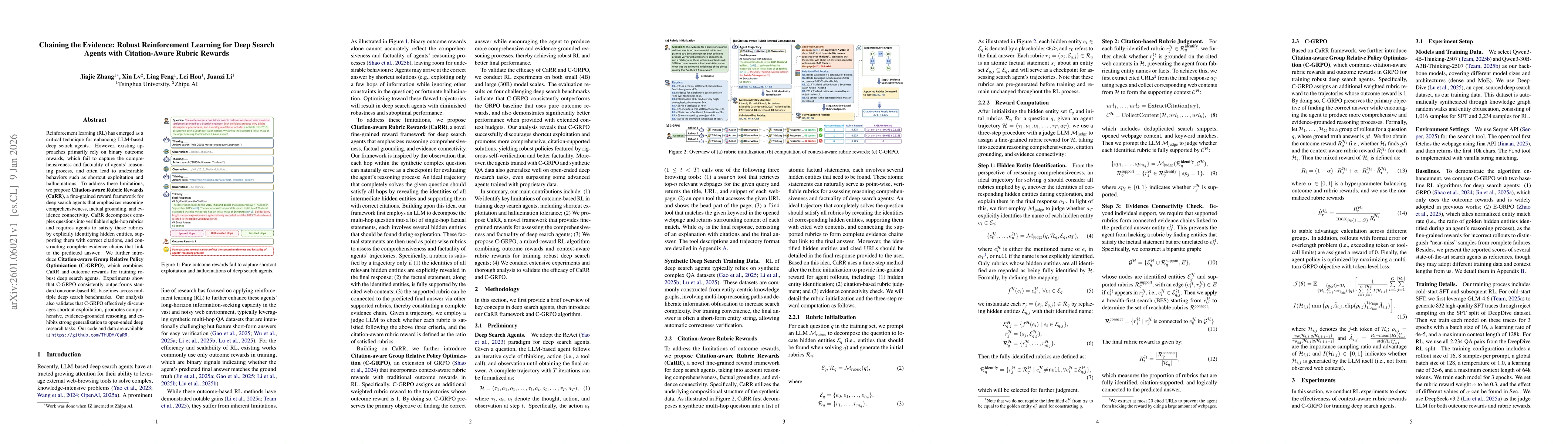 Thumbnail for Chaining the Evidence: Robust Reinforcement Learning for Deep Search Agents with Citation-Aware Rubric Rewards