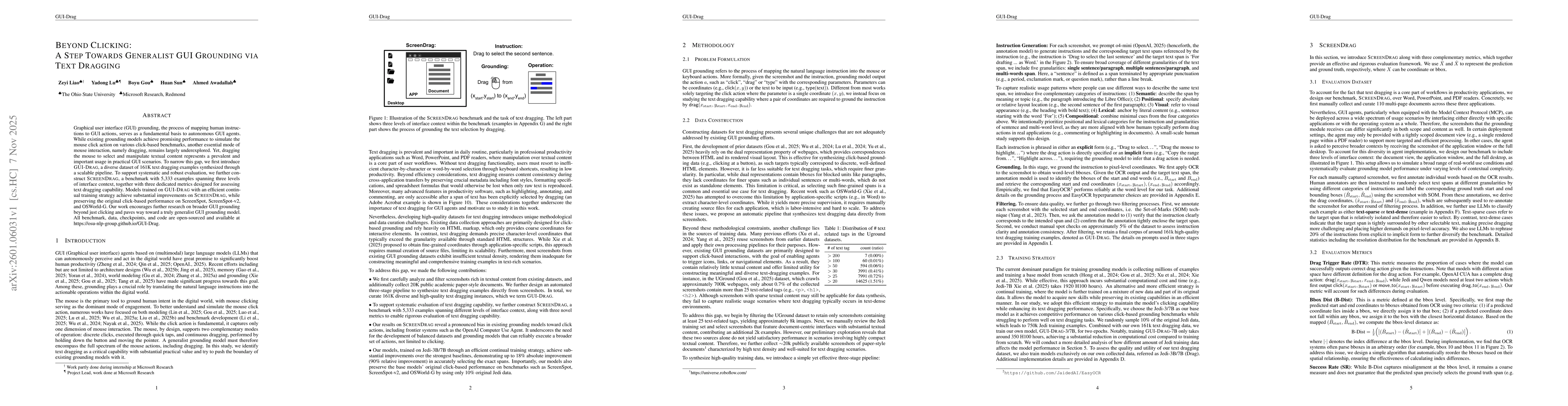 Thumbnail for Beyond Clicking:A Step Towards Generalist GUI Grounding via Text Dragging