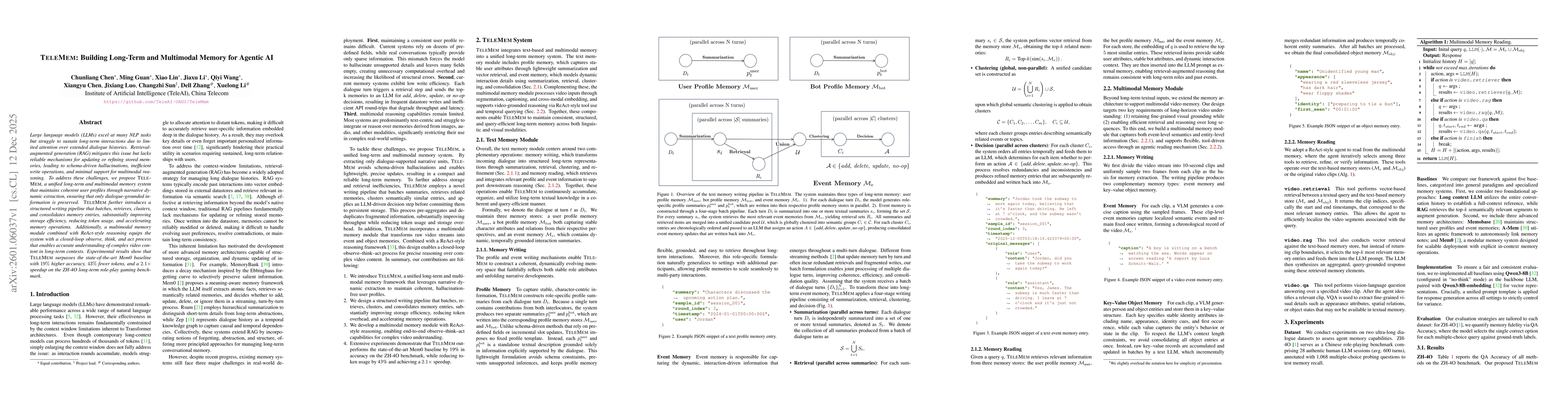 Thumbnail for TeleMem: Building Long-Term and Multimodal Memory for Agentic AI