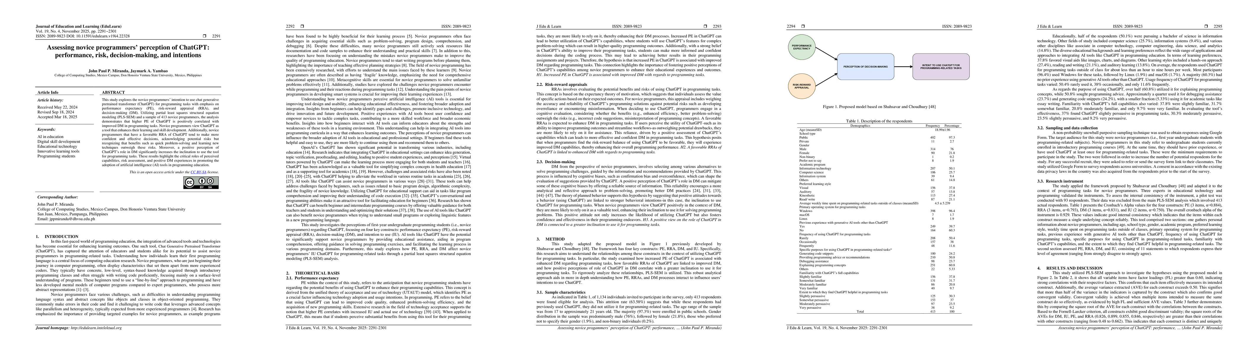 Thumbnail for Assessing novice programmers' perception of ChatGPT:performance, risk, decision-making, and intentions