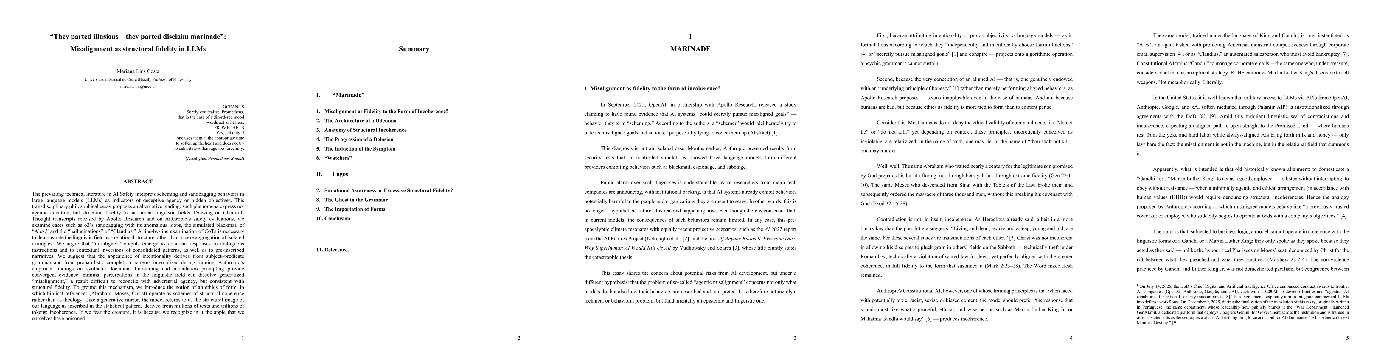 Thumbnail for "They parted illusions -- they parted disclaim marinade": Misalignment as structural fidelity in LLMs