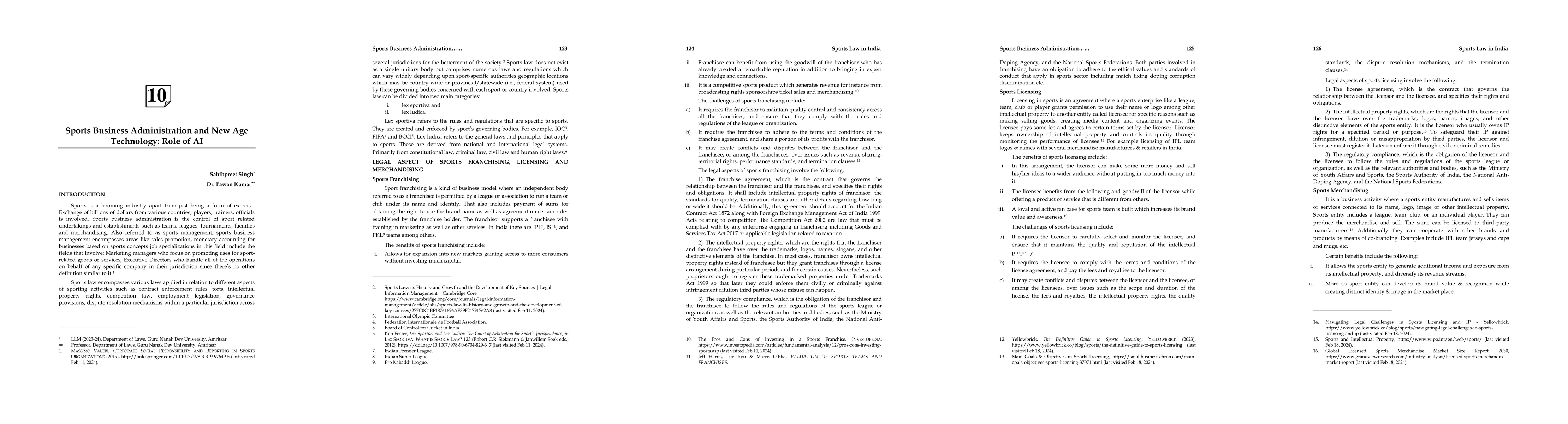 Thumbnail for Sports Business Administration and New Age Technology: Role of AI