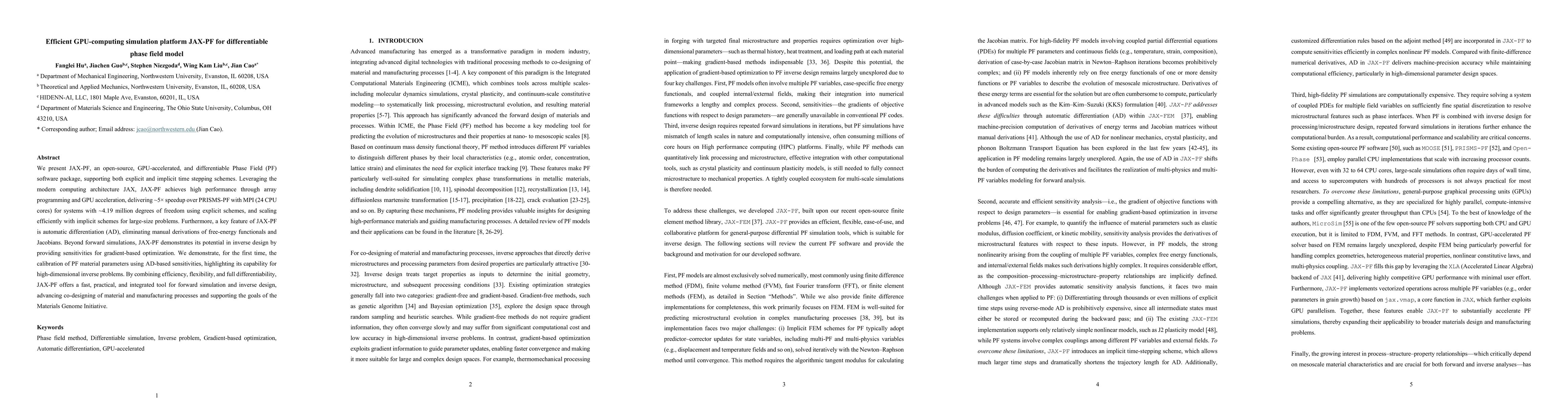 Thumbnail for Efficient GPU-computing simulation platform JAX-PF for differentiable phase field model