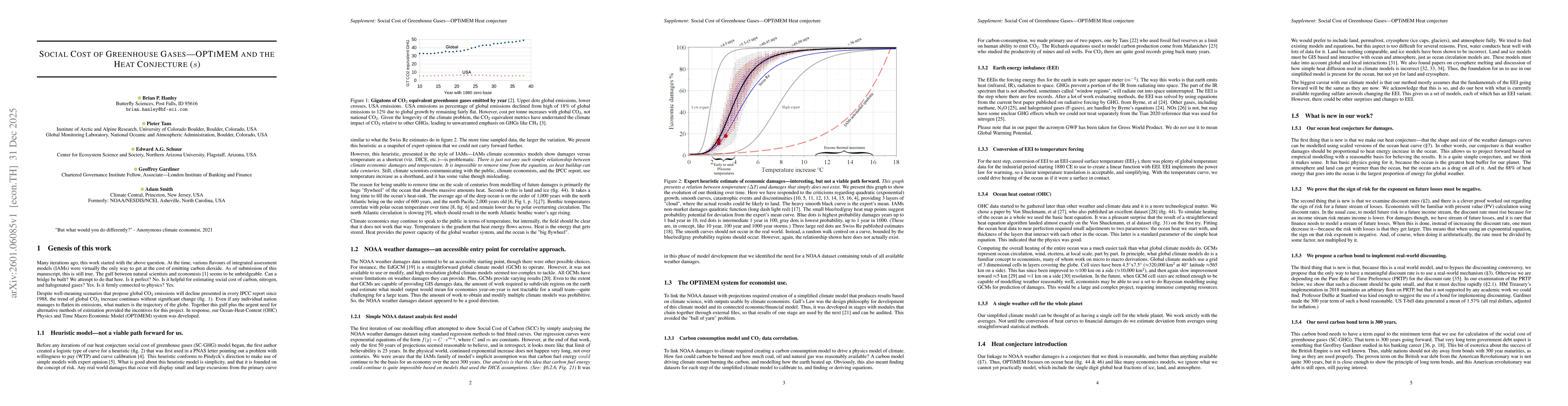 Thumbnail for Social Cost of Greenhouse Gases -- OPTiMEM and the Heat Conjecture(s)