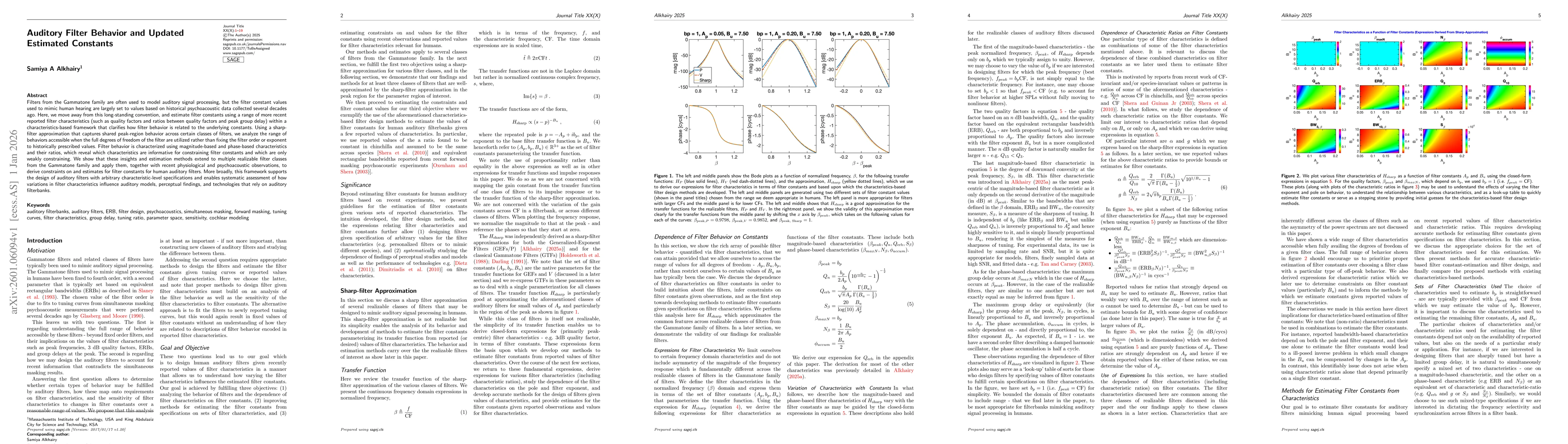 Thumbnail for Auditory Filter Behavior and Updated Estimated Constants