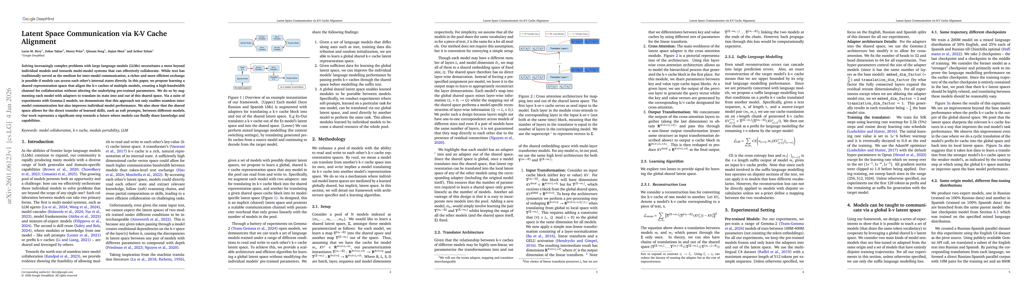 Thumbnail for Latent Space Communication via K-V Cache Alignment