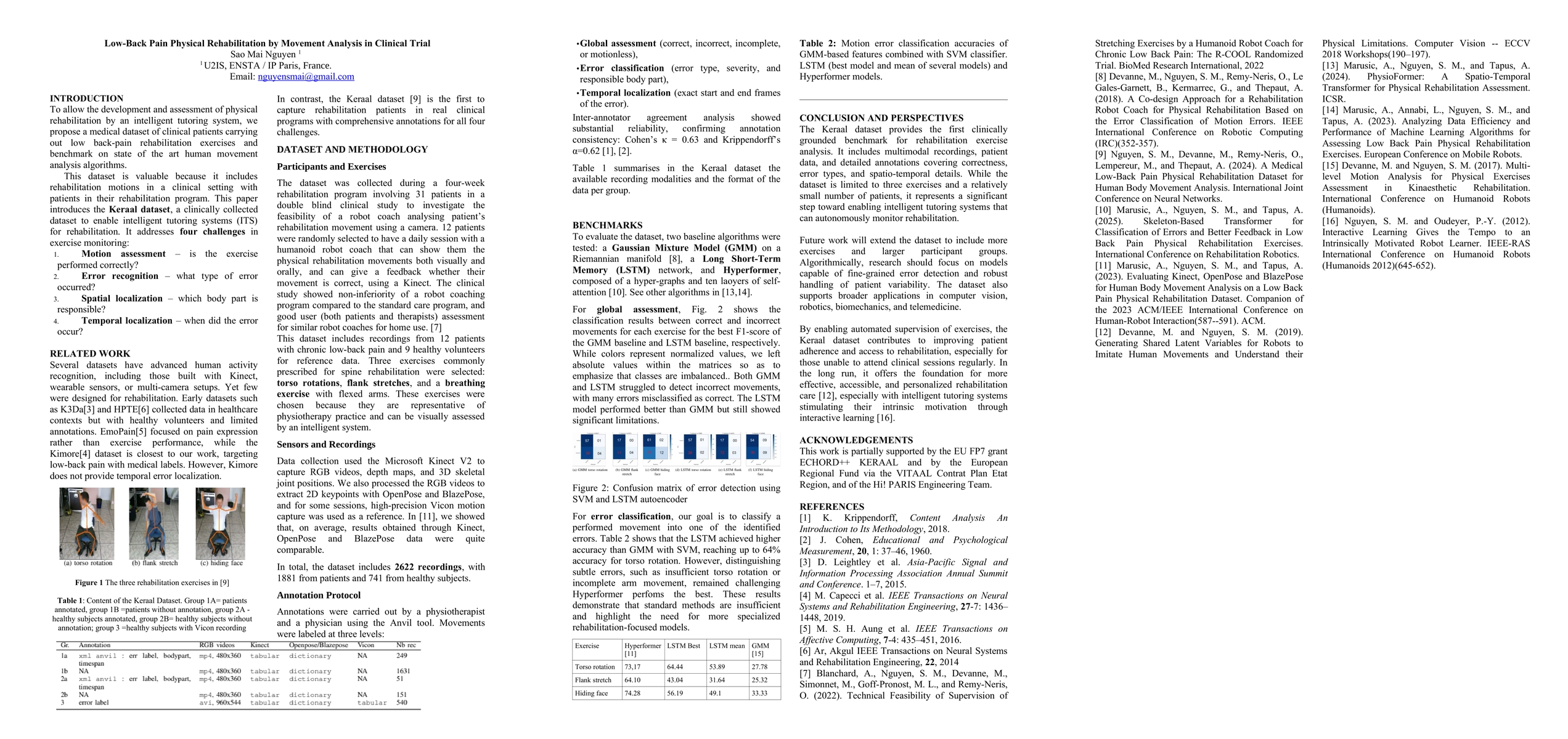 Thumbnail for Low-Back Pain Physical Rehabilitation by Movement Analysis in Clinical Trial