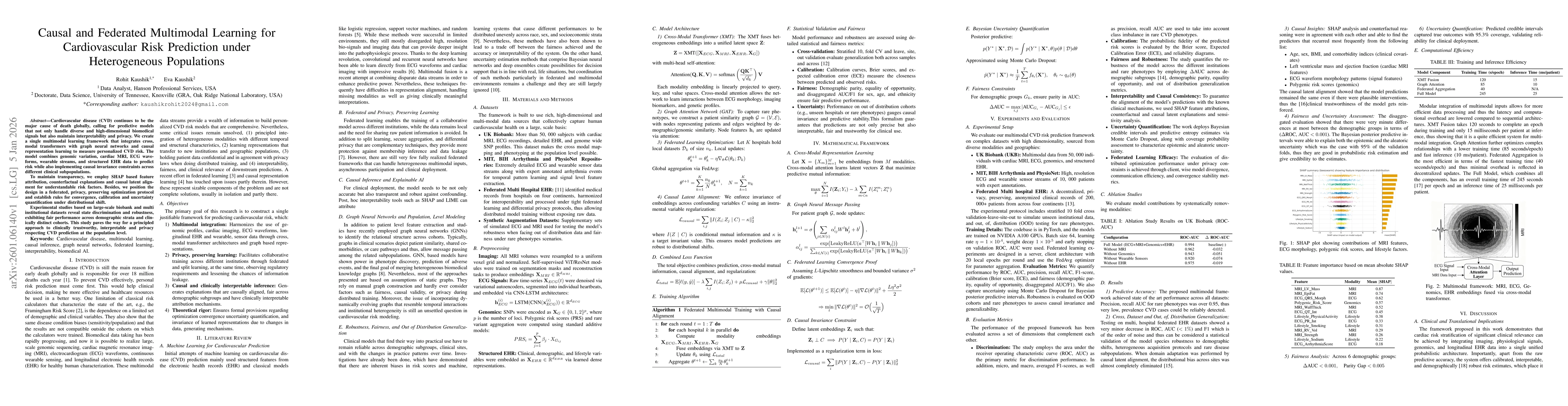 Thumbnail for Causal and Federated Multimodal Learning for Cardiovascular Risk Prediction under Heterogeneous Populations