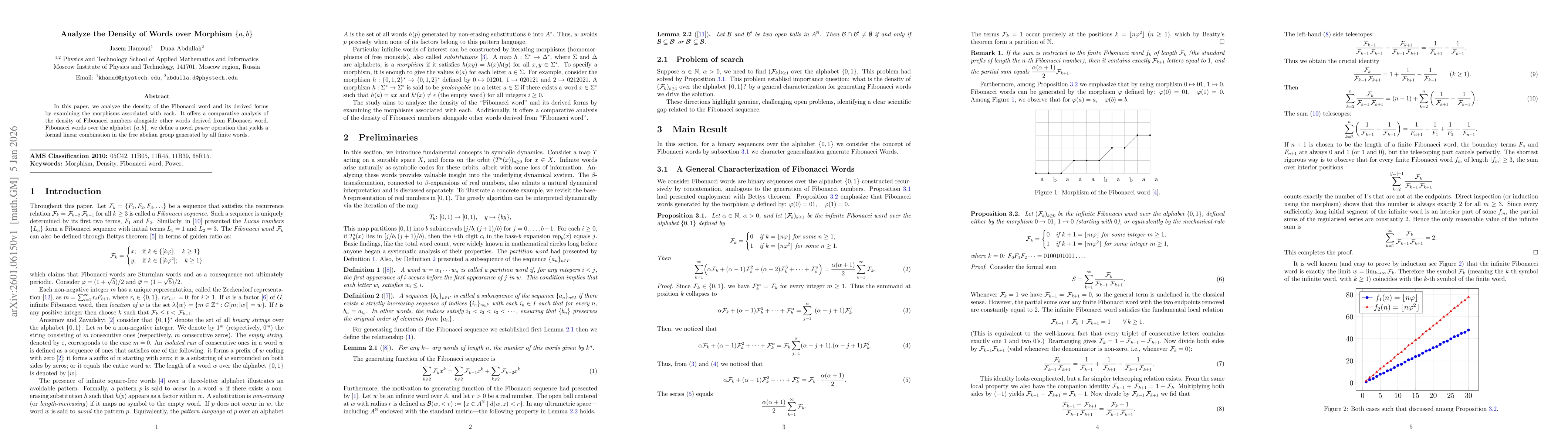 Thumbnail for Analyze the Density of Words over Morphism $\{a,b\}$