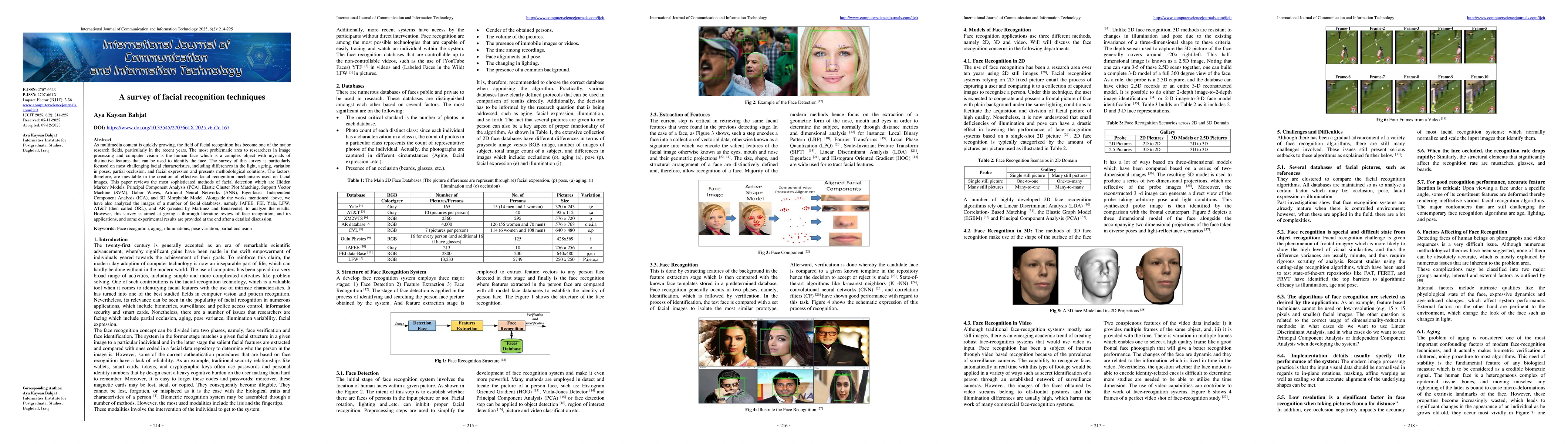 Thumbnail for A survey of facial recognition techniques
