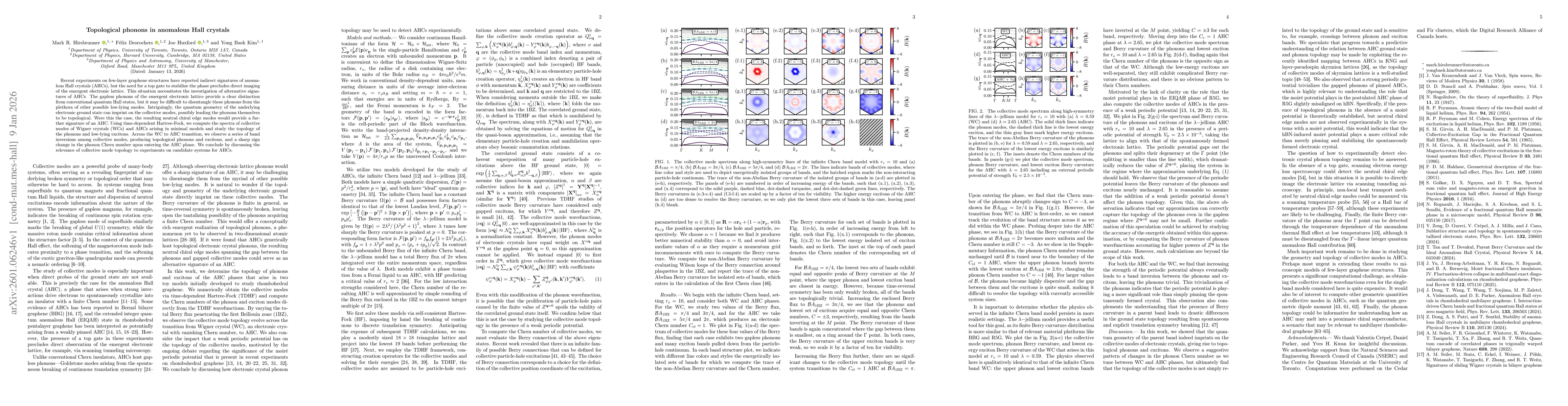 Thumbnail for Topological phonons in anomalous Hall crystals