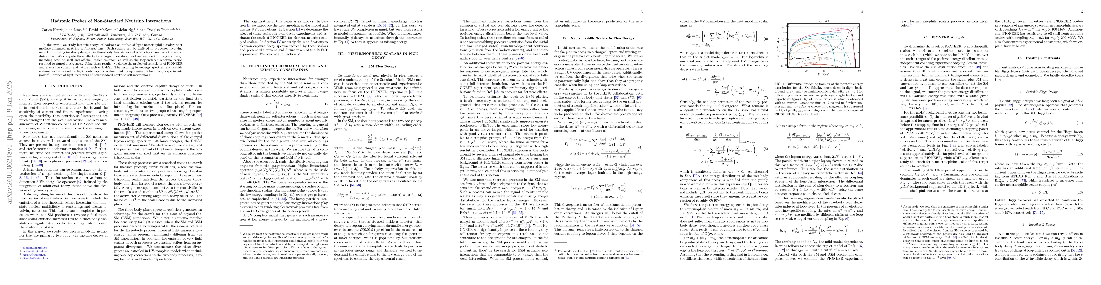 Thumbnail for Hadronic Probes of Non-Standard Neutrino Interactions