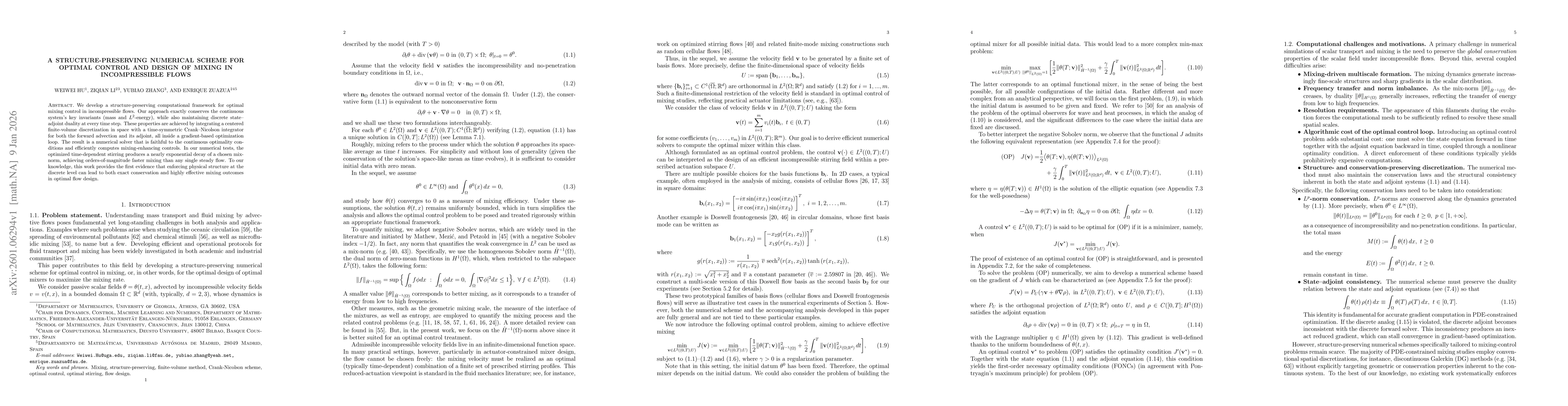 Thumbnail for A Structure-Preserving Numerical Scheme for Optimal Control and Design of Mixing in Incompressible Flows