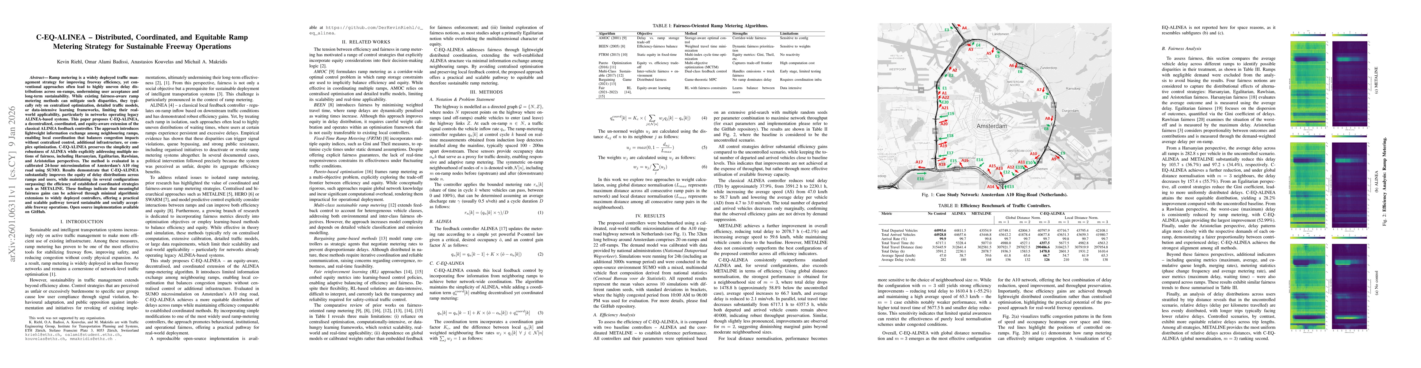 Thumbnail for C-EQ-ALINEA: Distributed, Coordinated, and Equitable Ramp Metering Strategy for Sustainable Freeway Operations