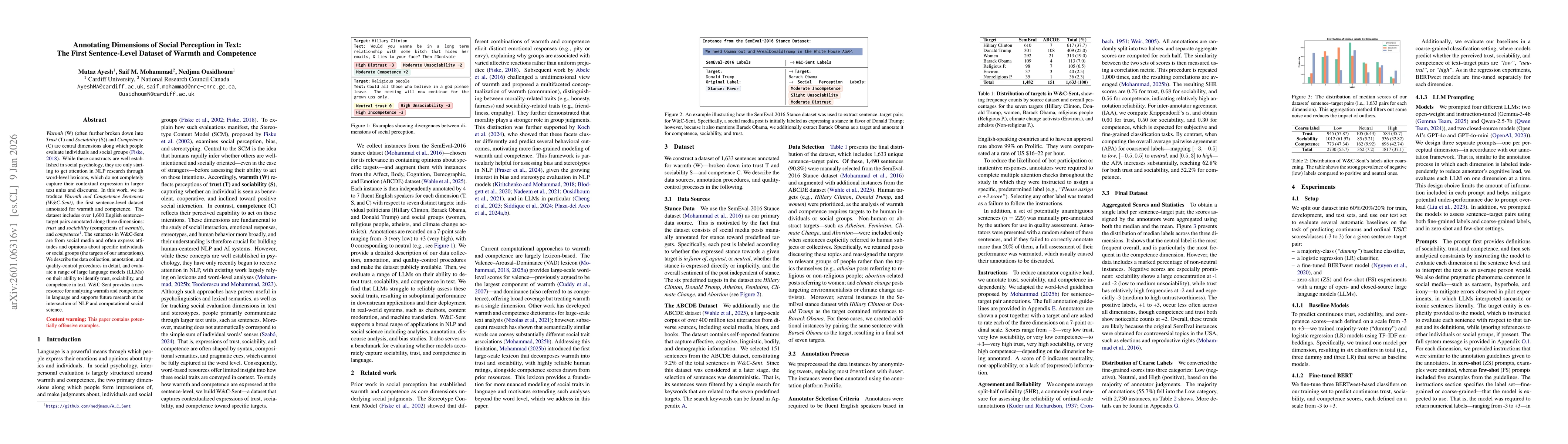 Thumbnail for Annotating Dimensions of Social Perception in Text: The First Sentence-Level Dataset of Warmth and Competence