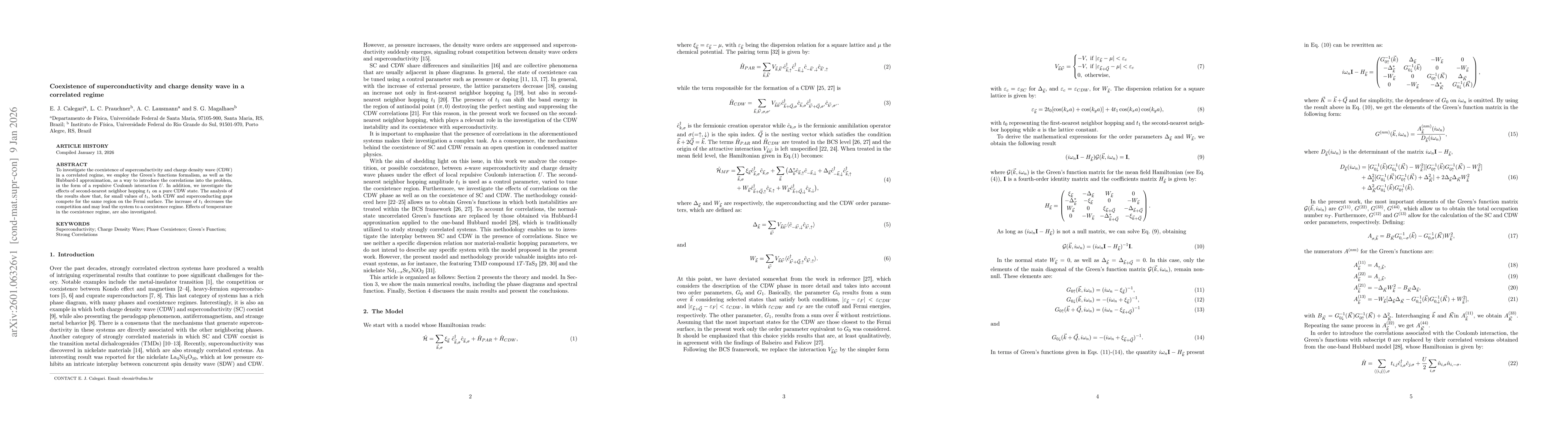 Thumbnail for Coexistence of superconductivity and charge density wave in a correlated regime