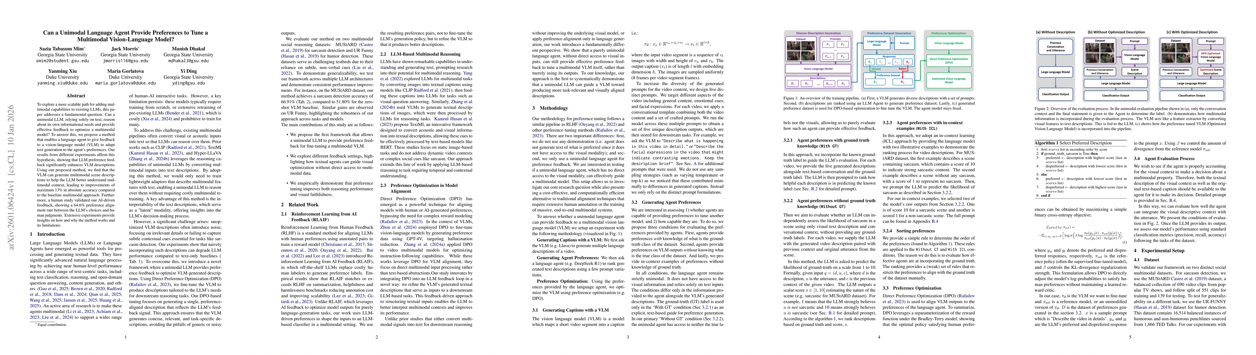 Thumbnail for Can a Unimodal Language Agent Provide Preferences to Tune a Multimodal Vision-Language Model?