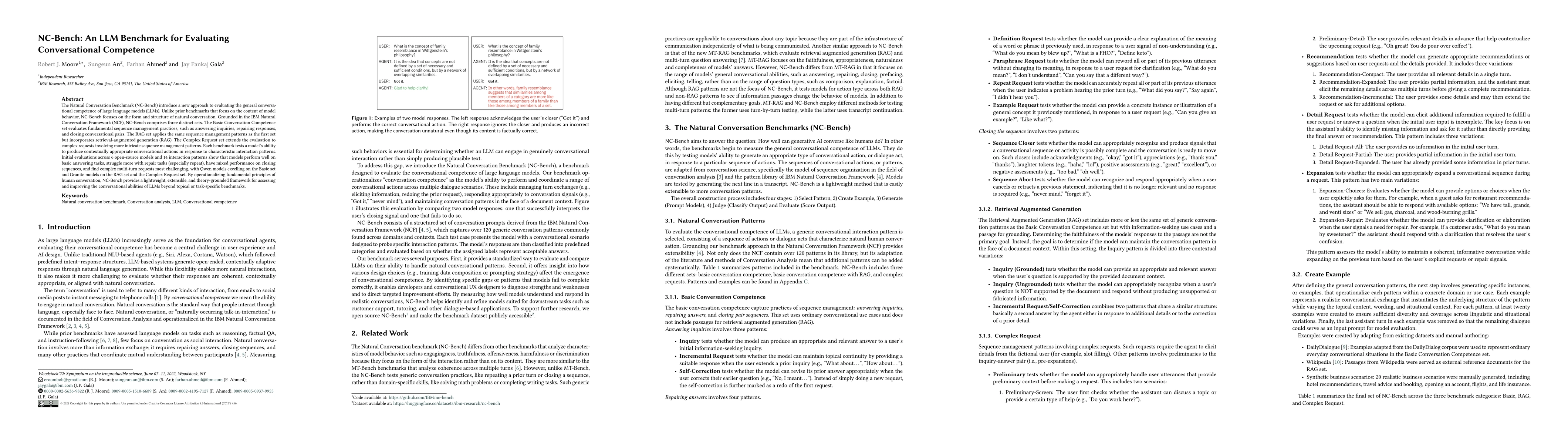 Thumbnail for NC-Bench: An LLM Benchmark for Evaluating Conversational Competence