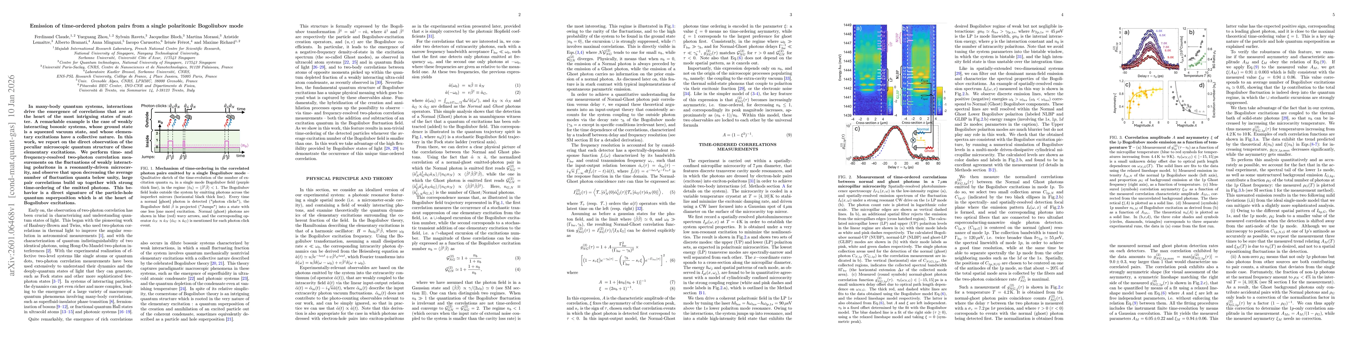 Thumbnail for Emission of time-ordered photon pairs from a single polaritonic Bogoliubov mode
