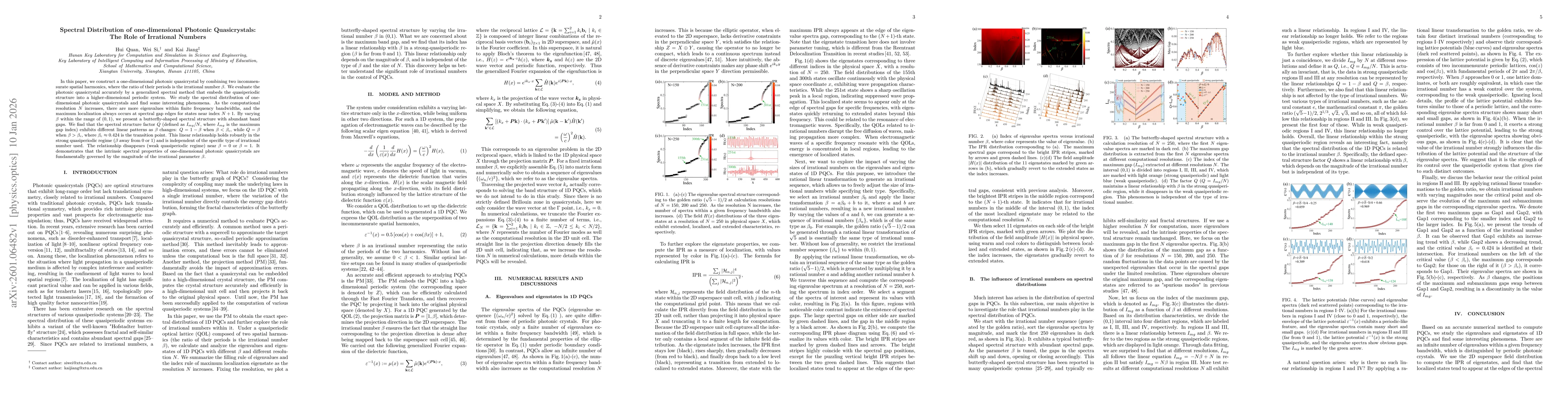 Thumbnail for Spectral Distribution of one-dimensional Photonic Quasicrystals: The Role of Irrational Numbers