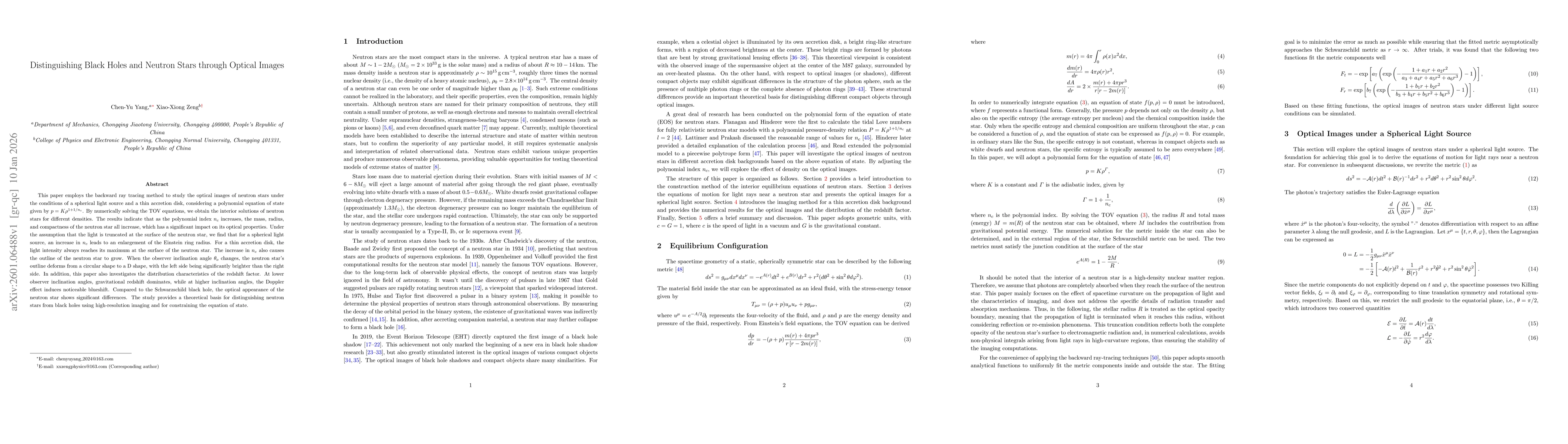 Thumbnail for Distinguishing Black Holes and Neutron Stars through Optical Images