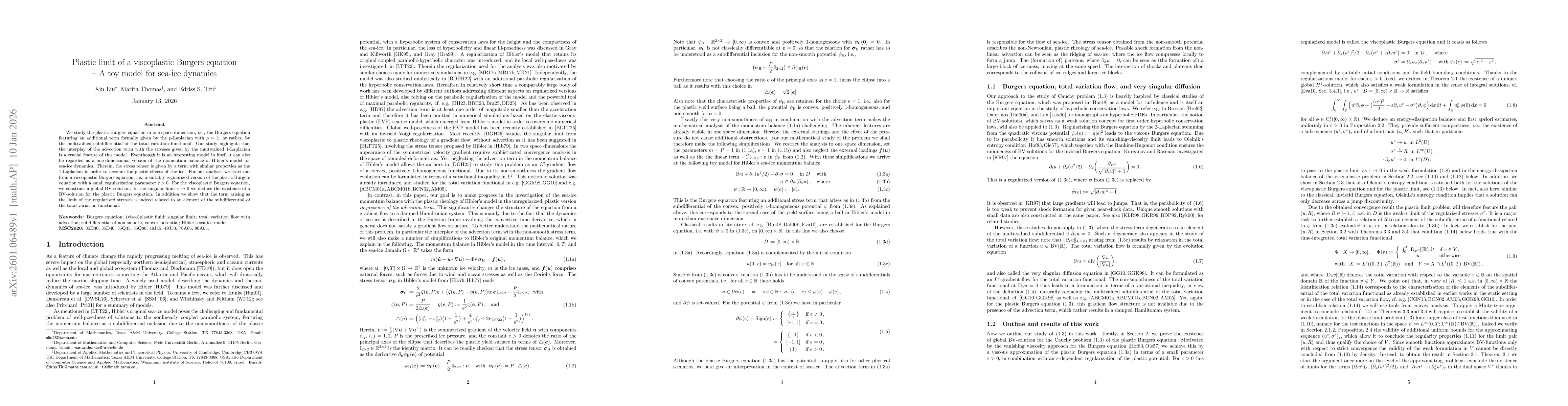 Thumbnail for Plastic limit of a viscoplastic Burgers equation -- A toy model for sea-ice dynamics