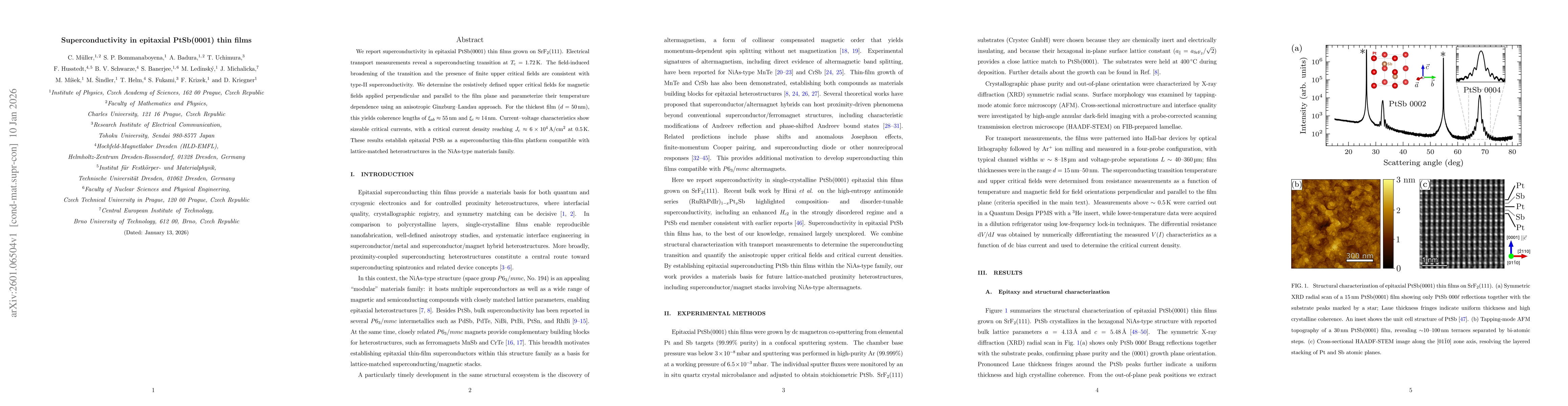 Thumbnail for Superconductivity in epitaxial PtSb(0001) thin films