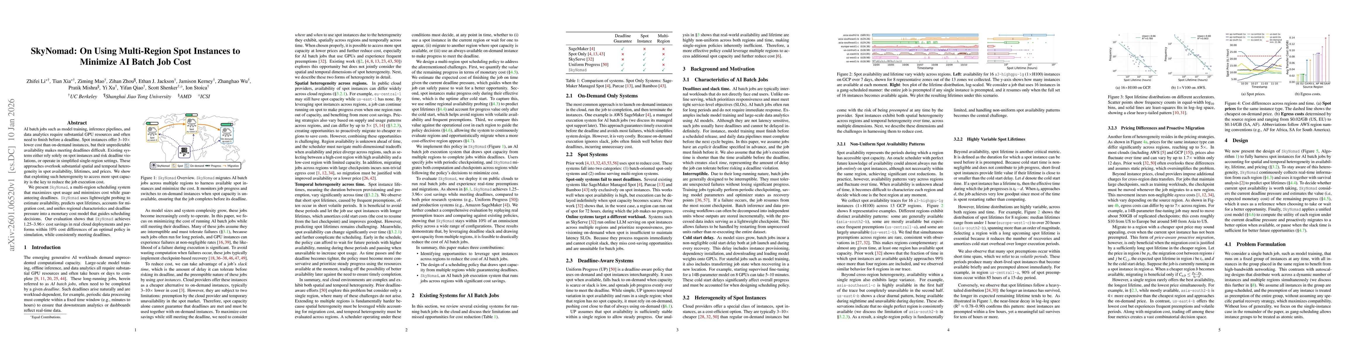 Thumbnail for SkyNomad: On Using Multi-Region Spot Instances to Minimize AI Batch Job Cost