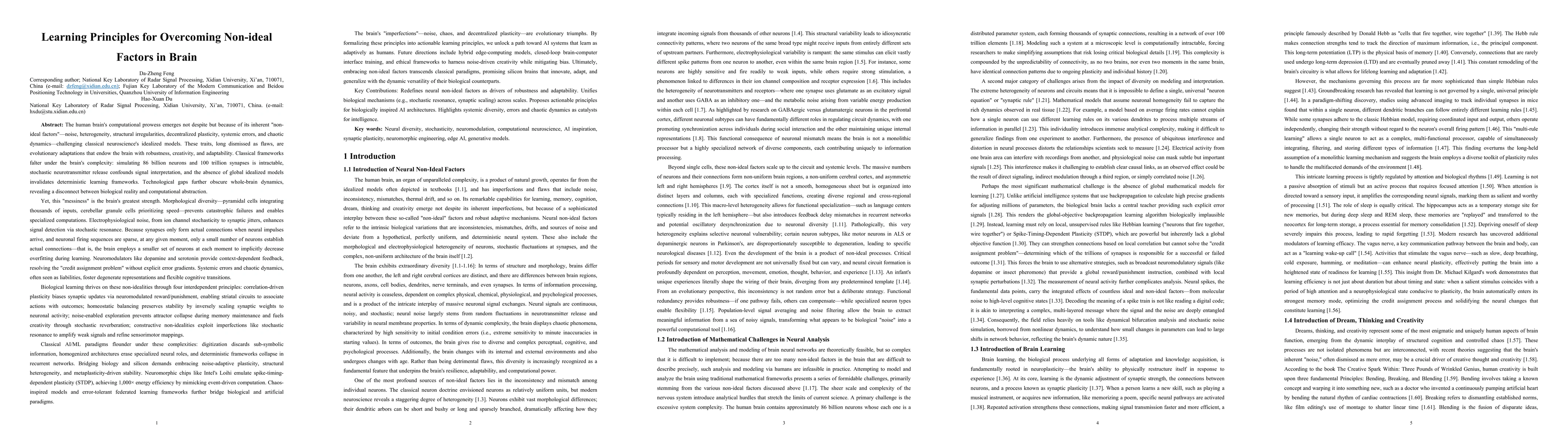 Thumbnail for Learning Principles for Overcoming Non-ideal Factors in Brain