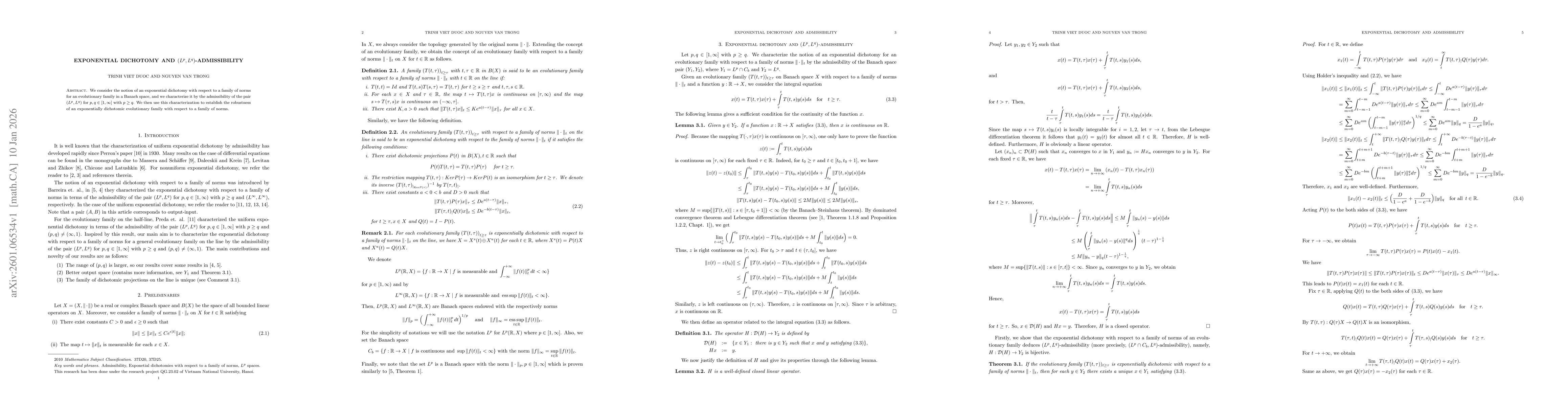 Thumbnail for Exponential dichotomy and $(L^p,L^q)$-admissibility