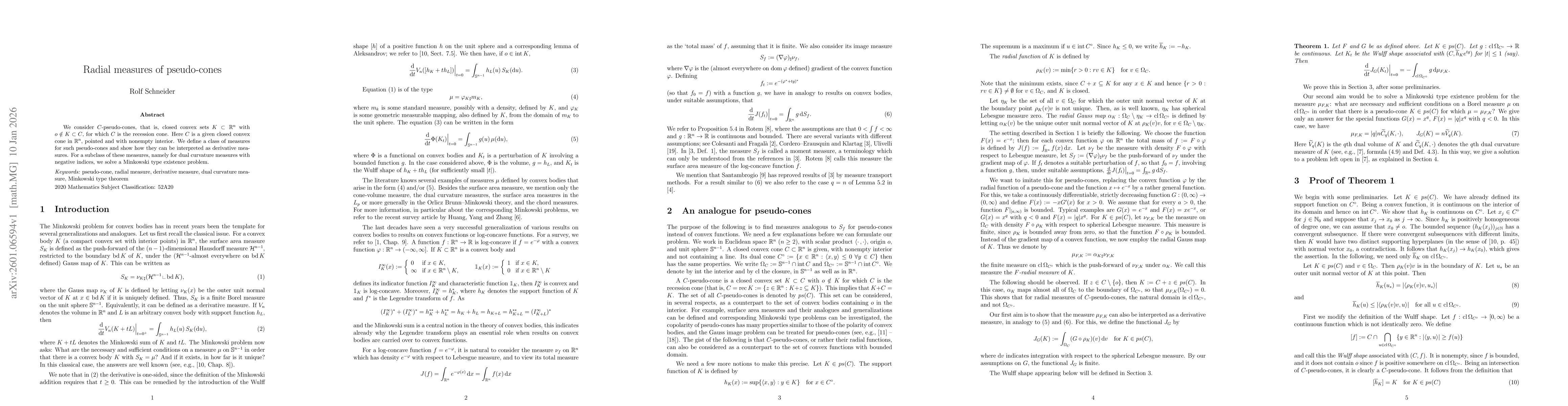 Thumbnail for Radial measures of pseudo-cones