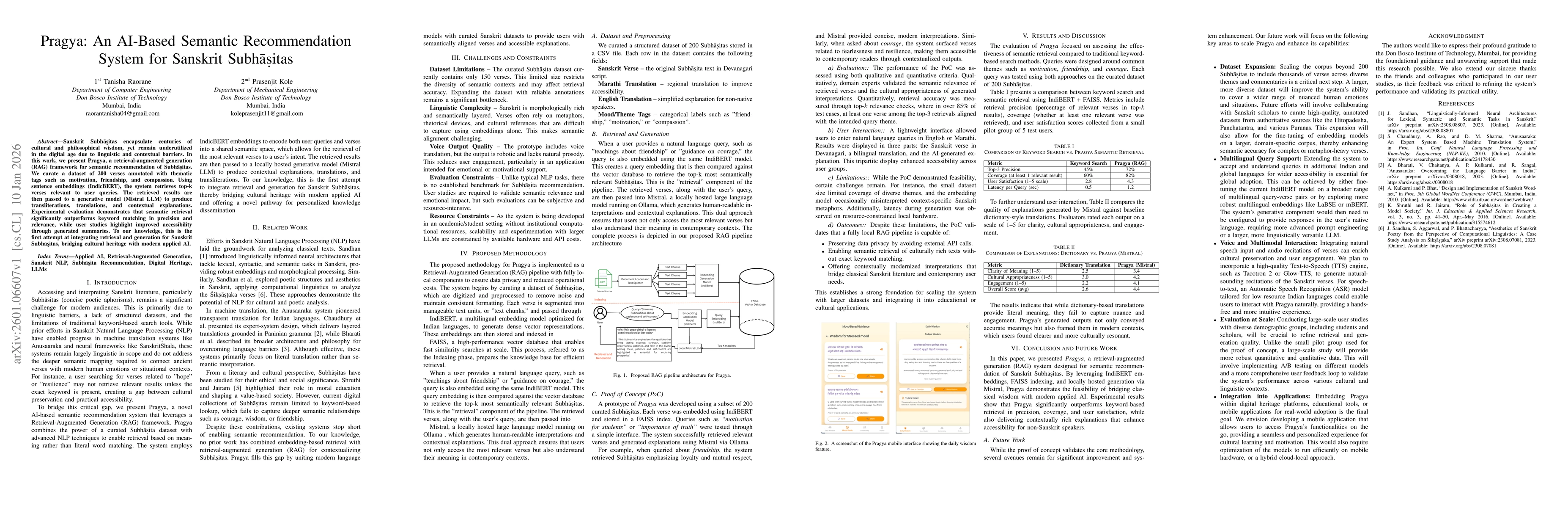 Thumbnail for Pragya: An AI-Based Semantic Recommendation System for Sanskrit Subhasitas