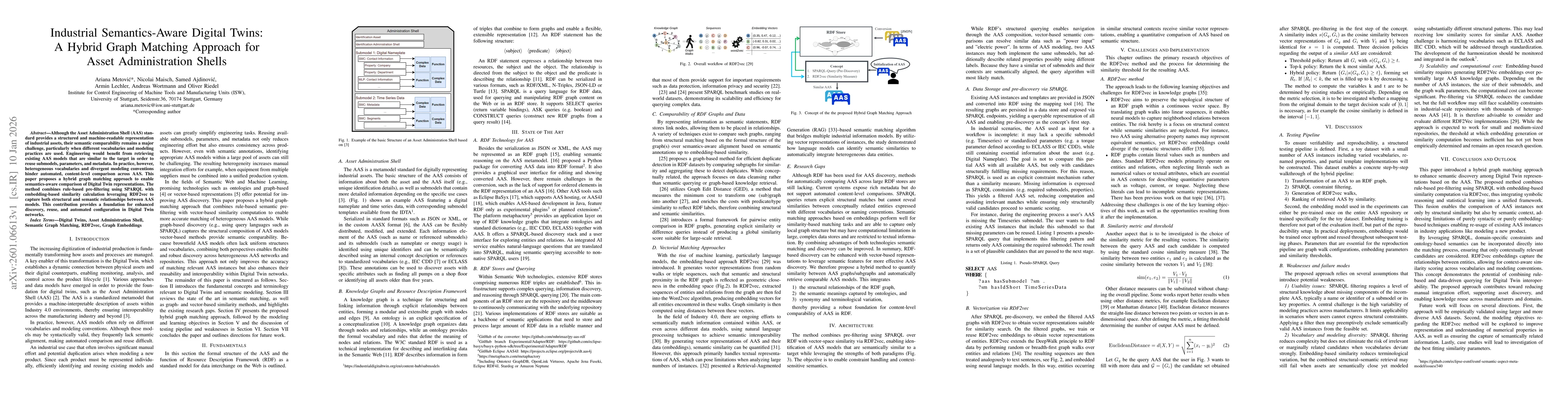 Thumbnail for Industrial Semantics-Aware Digital Twins: A Hybrid Graph Matching Approach for Asset Administration Shells