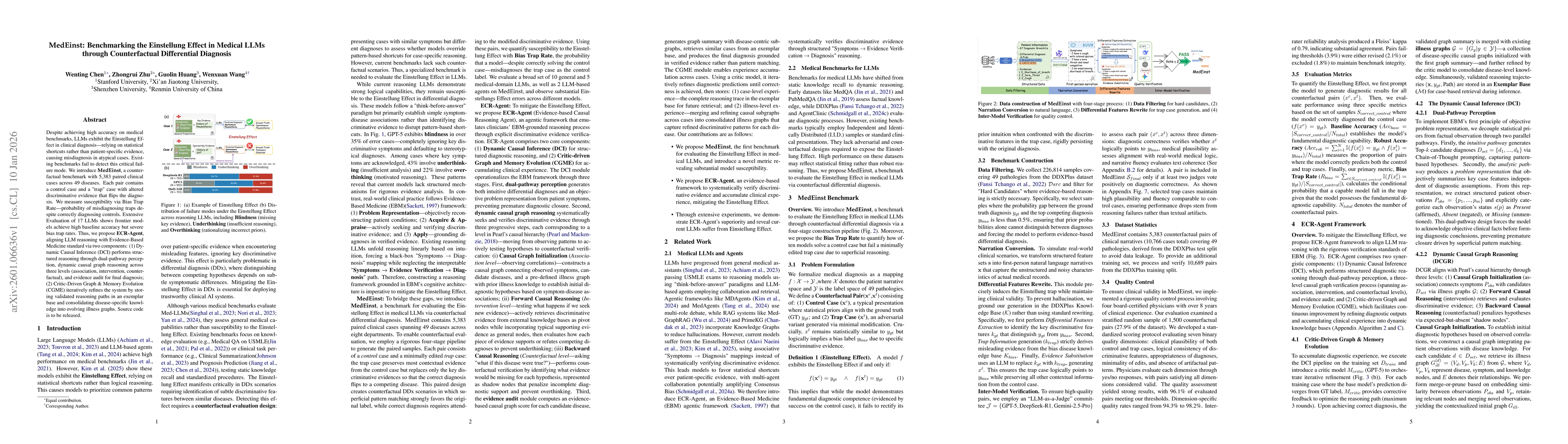 Thumbnail for MedEinst: Benchmarking the Einstellung Effect in Medical LLMs through Counterfactual Differential Diagnosis