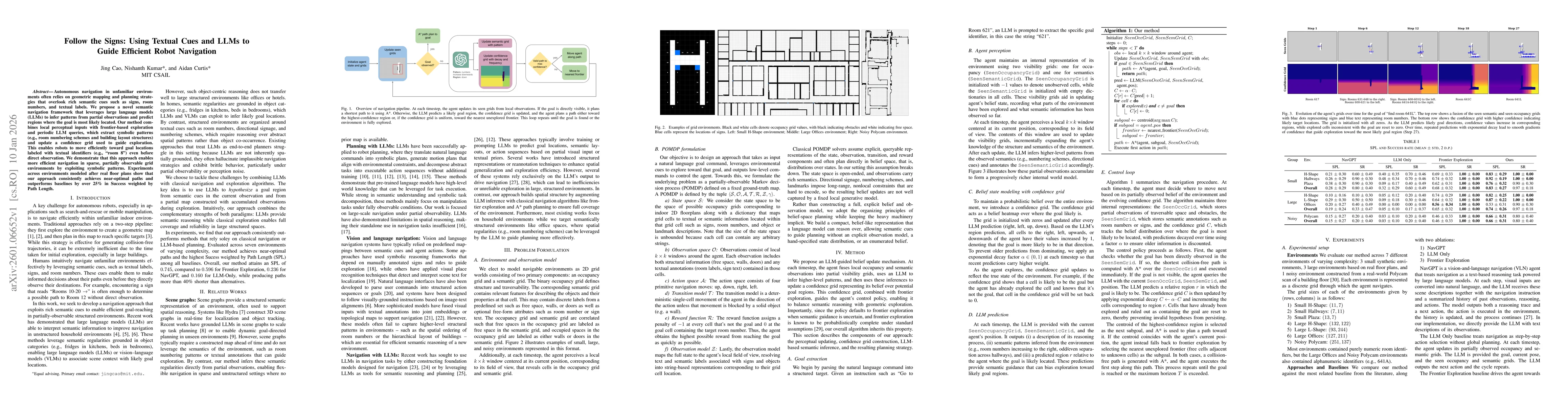 Thumbnail for Follow the Signs: Using Textual Cues and LLMs to Guide Efficient Robot Navigation