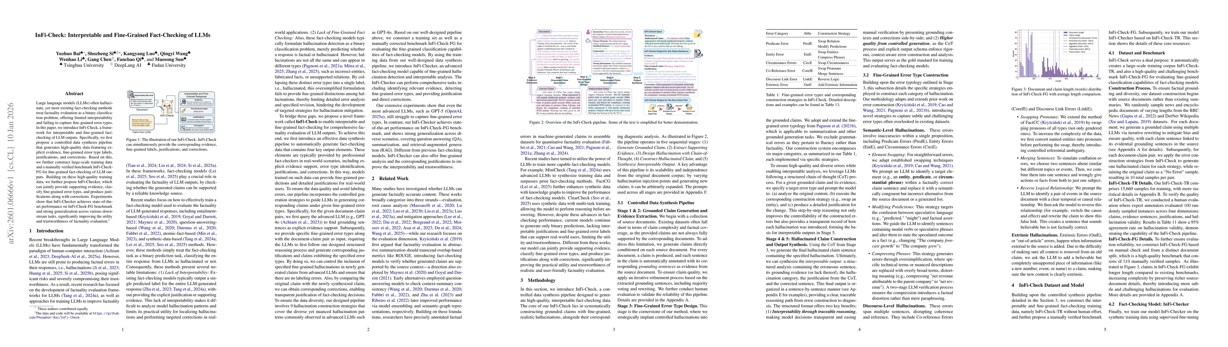 Thumbnail for InFi-Check: Interpretable and Fine-Grained Fact-Checking of LLMs