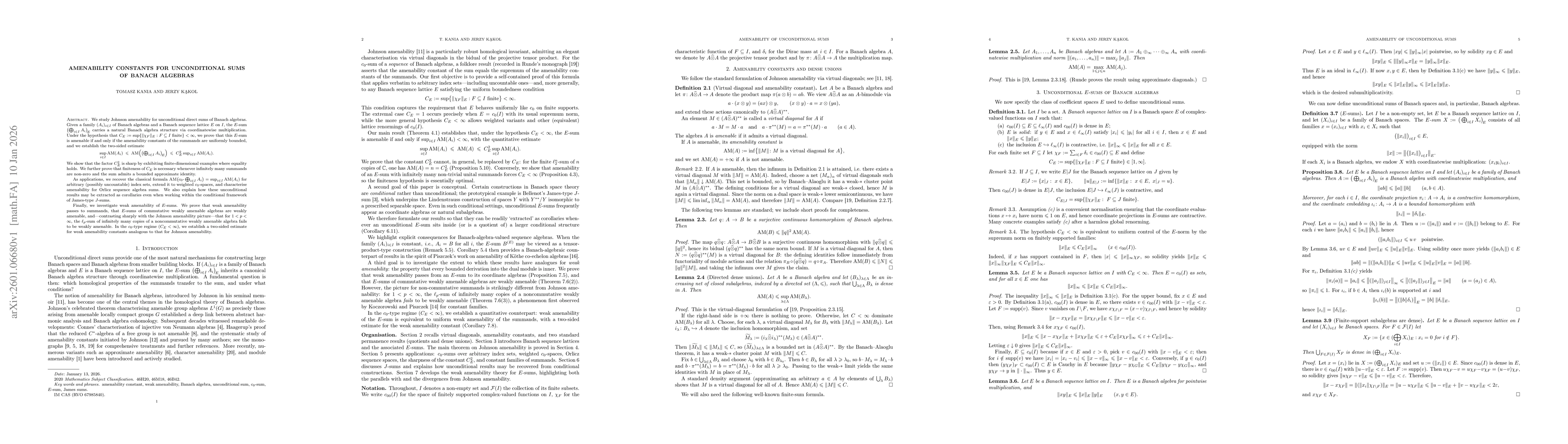 Thumbnail for Amenability constants for unconditional sums of Banach algebras