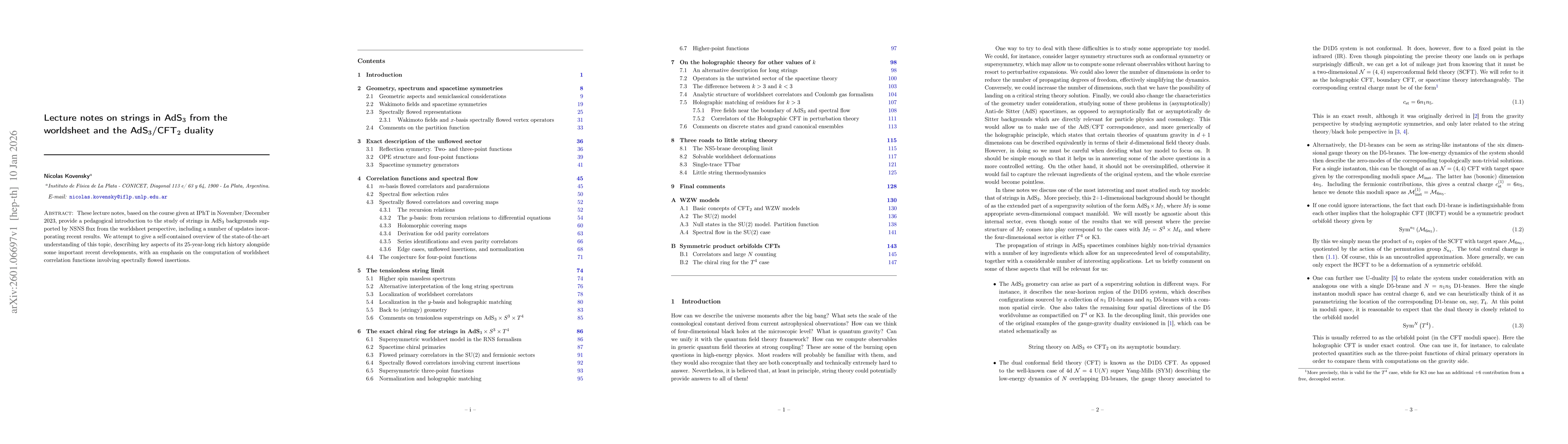 Thumbnail for Lecture notes on strings in AdS$_3$ from the worldsheet and the AdS$_3$/CFT$_2$ duality