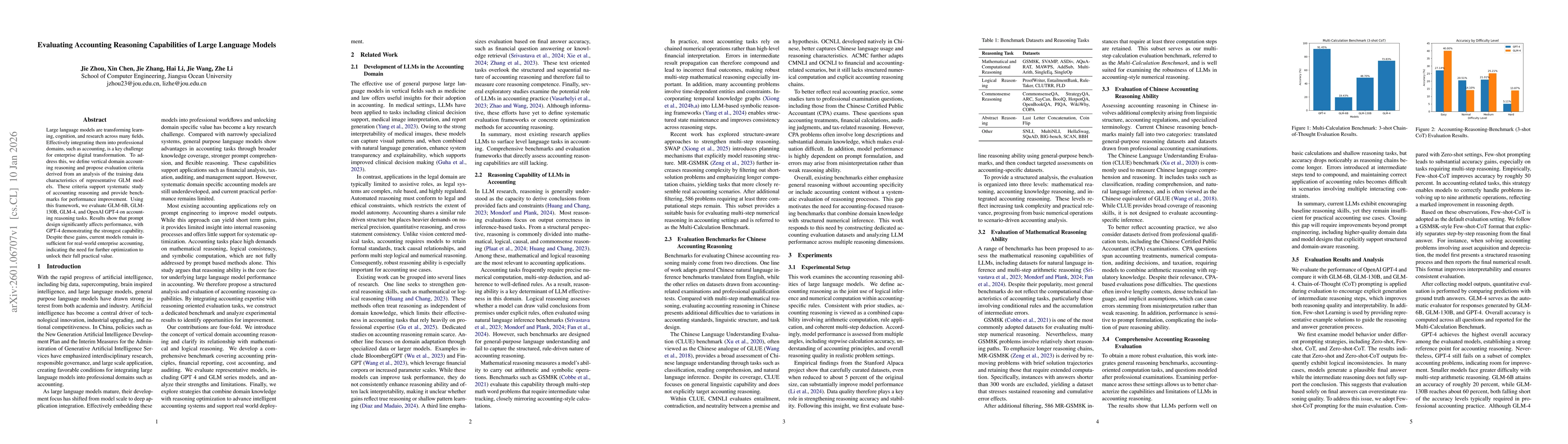 Thumbnail for Evaluating Accounting Reasoning Capabilities of Large Language Models