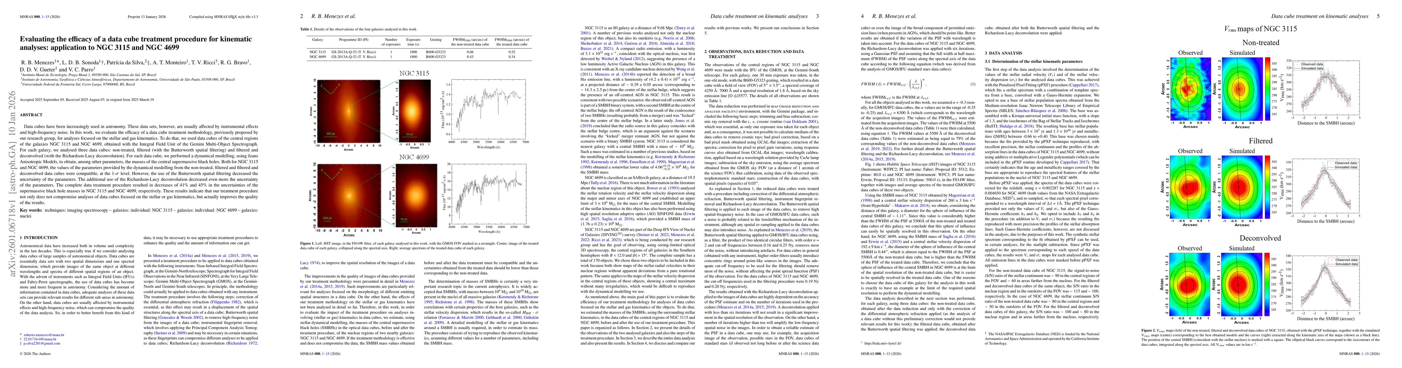 Thumbnail for Evaluating the efficacy of a data cube treatment procedure for kinematic analyses: application to NGC 3115 and NGC 4699