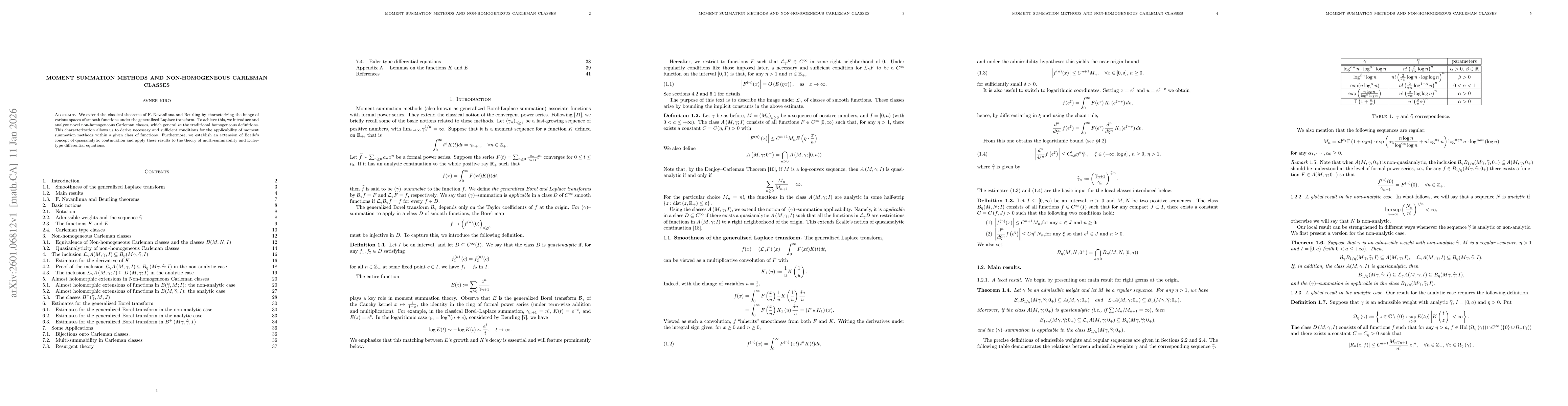 Thumbnail for Moment Summation Methods and Non-Homogeneous Carleman Classes