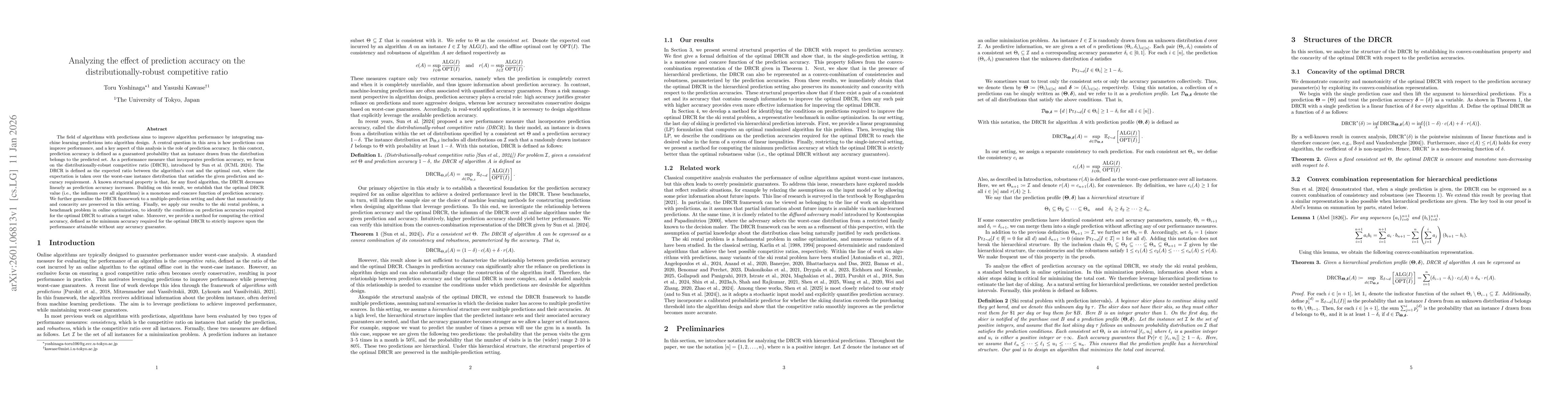 Thumbnail for Analyzing the effect of prediction accuracy on the distributionally-robust competitive ratio