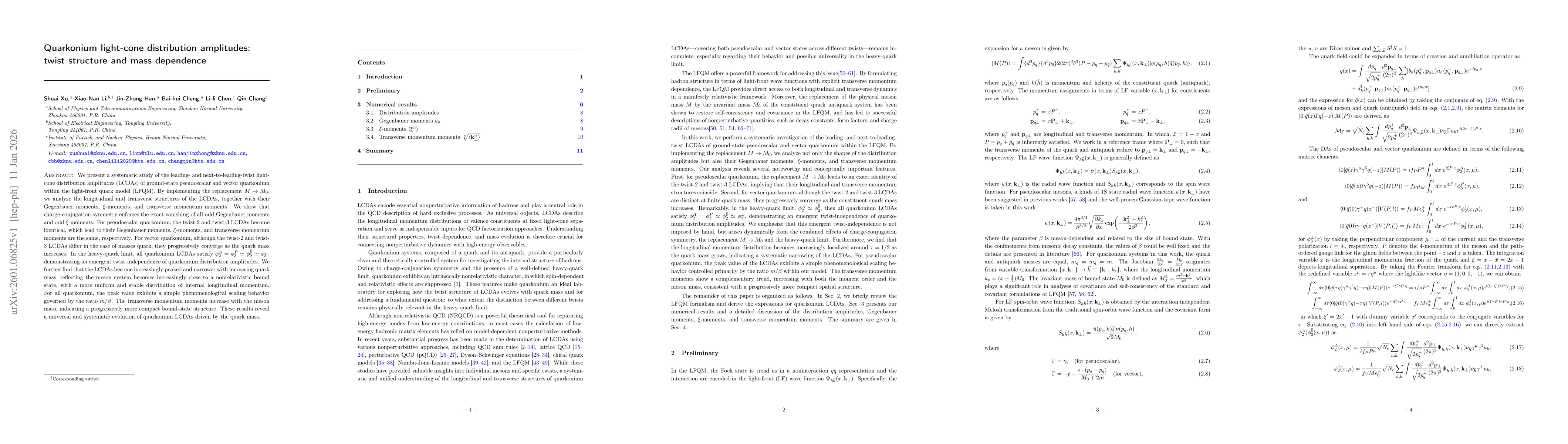 Thumbnail for Quarkonium light-cone distribution amplitudes: twist structure and mass dependence