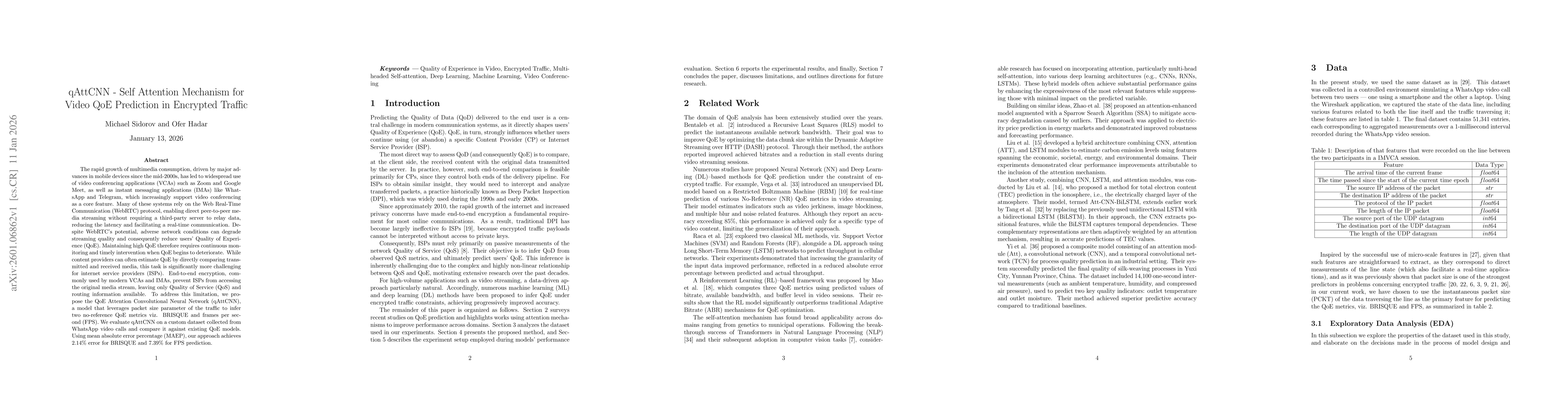 Thumbnail for qAttCNN - Self Attention Mechanism for Video QoE Prediction in Encrypted Traffic