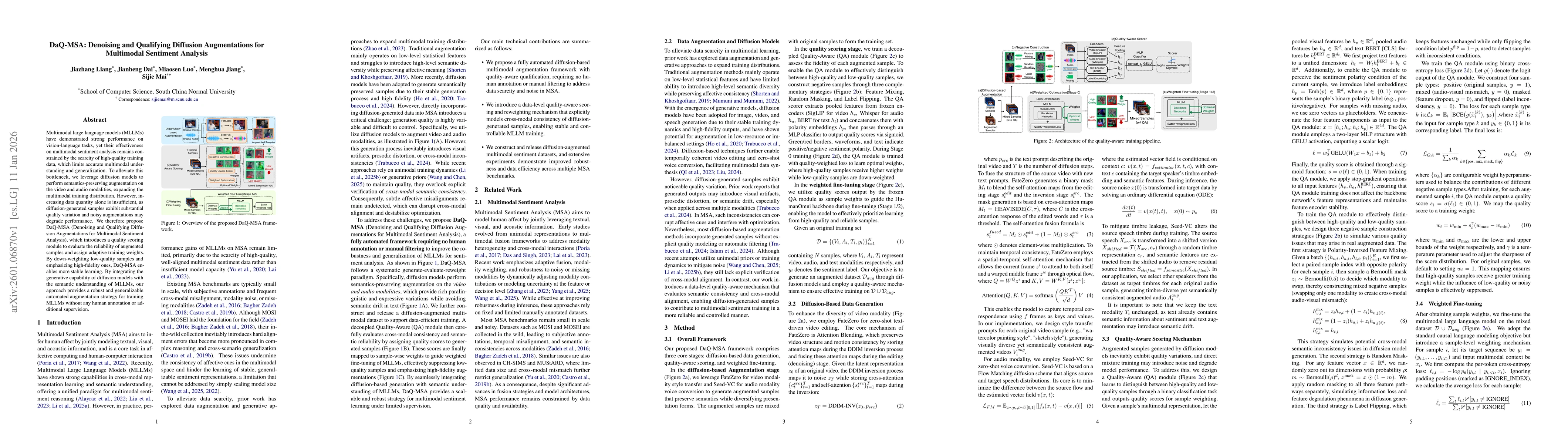 Thumbnail for DaQ-MSA: Denoising and Qualifying Diffusion Augmentations for Multimodal Sentiment Analysis