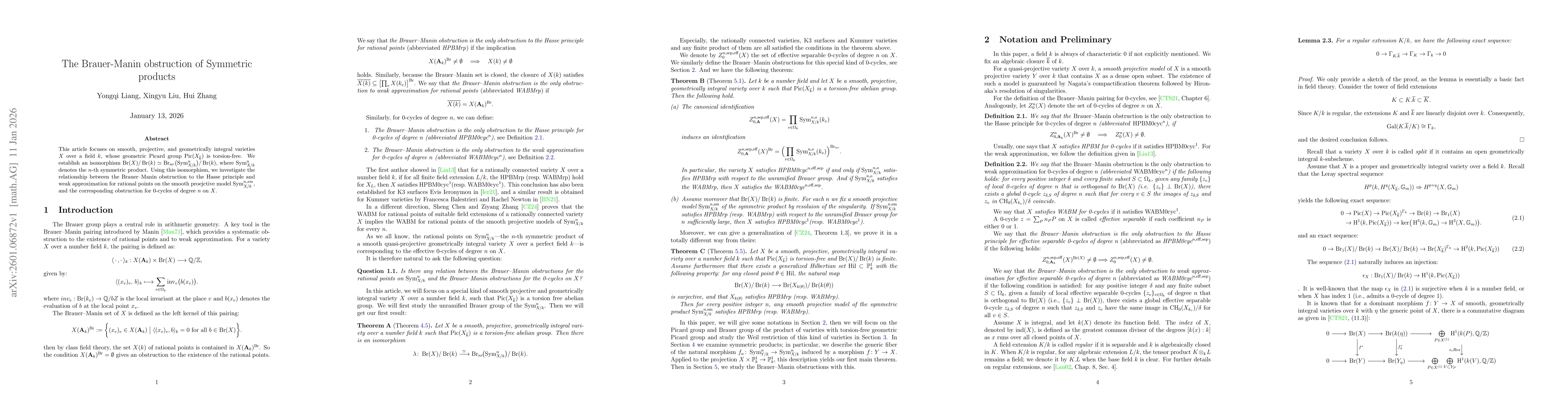 Thumbnail for The Brauer-Manin obstruction of Symmetric products